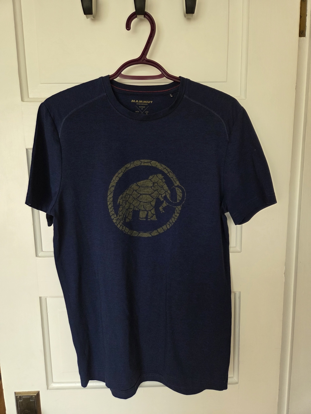 Mammut - Navy Short-Sleeve Tee with Olive Mammoth Logo